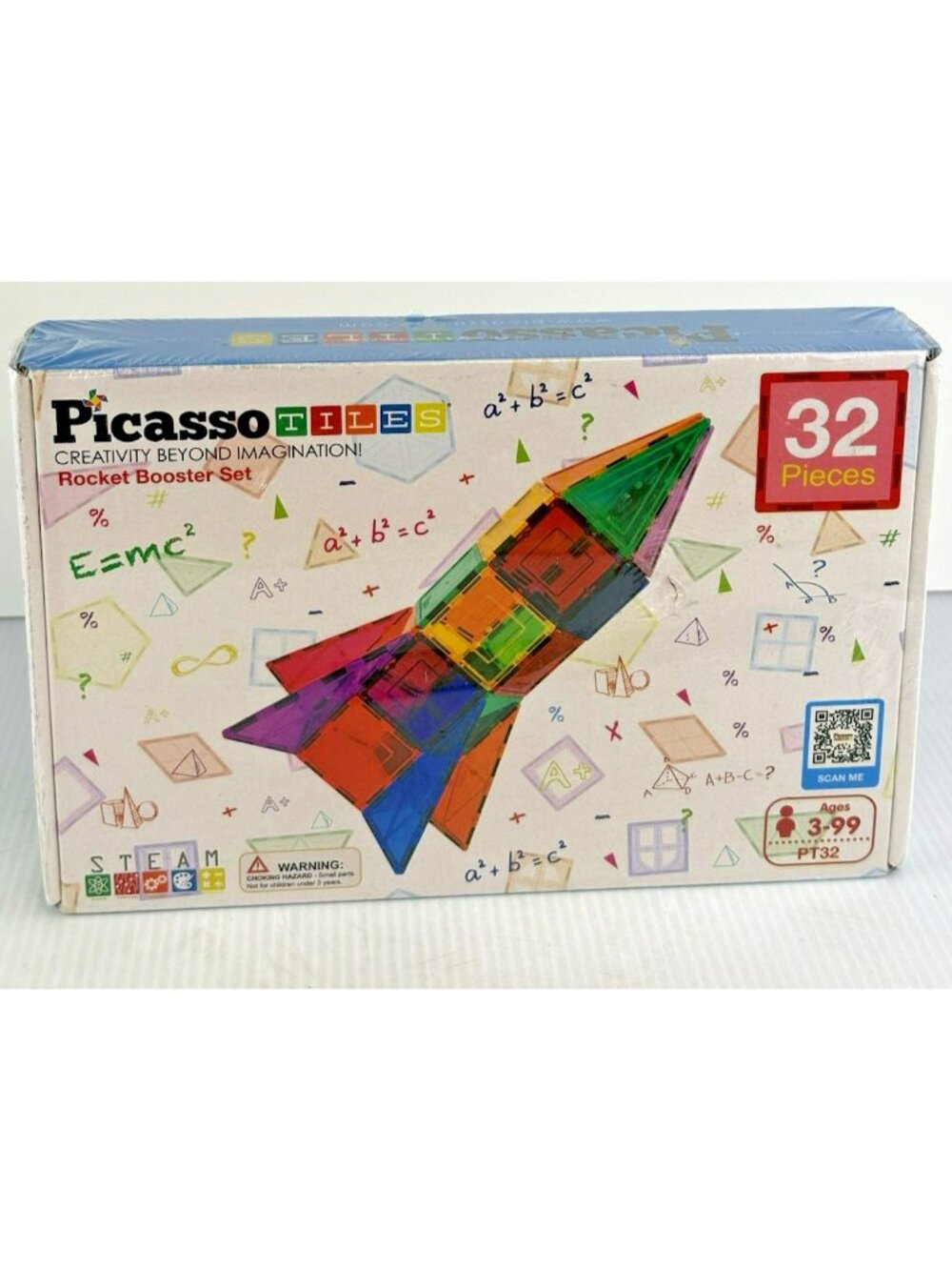 NIB Sealed PicassoTiles Rocket Booster 32pc Magnetic STEAM Building Toy Set